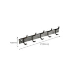 Classic Bathroom Accessories Set in Aluminum Black Finish Bathrobe Hook/ Towel Bar