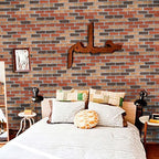 Country House Waterproof Wall Panels Wood Grain Bedroom and Living Room Wall Panels