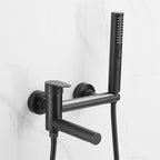Wall-mounted metal bathtub faucet low arch single lever bathtub faucet trim
