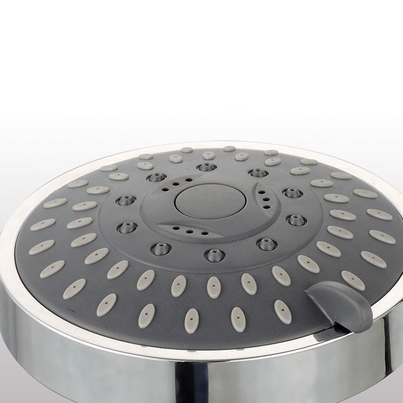 Silver Round Fixed Shower Head Modern Style Wall Mount Shower Head