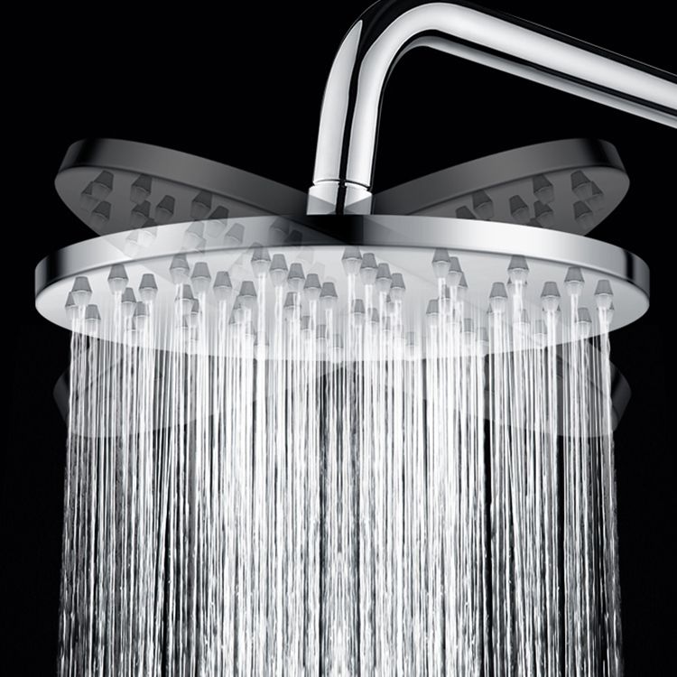 Metal Shower Head Combo Contemporary Round Fixed Shower Head for the Bathroom