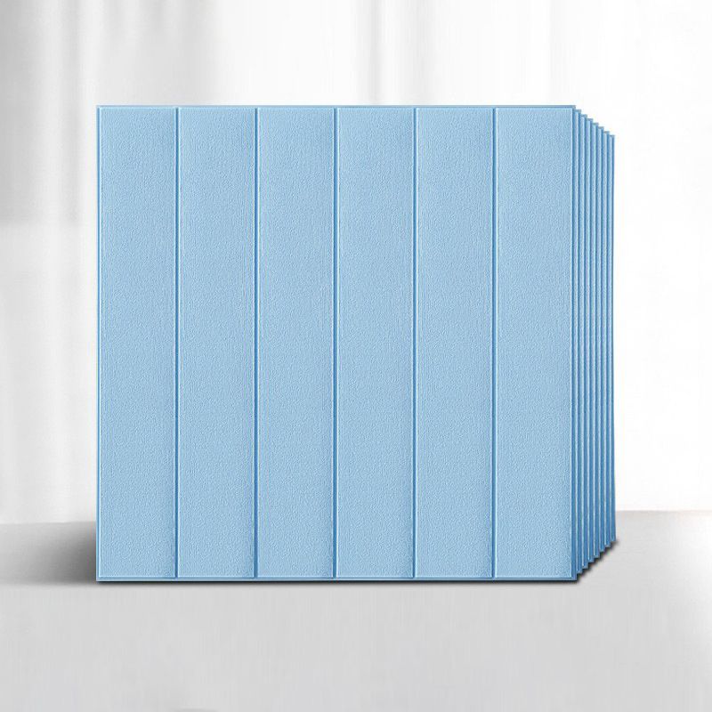Solid color 3D embossed wall panel waterproof foam interior wall tile