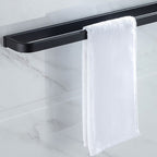Modern Classic Bathroom Accessories Set in Stainless Steel Matte Black Bathrobe Hook/Towel Ring Bar