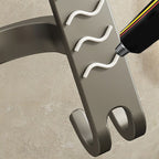 2-piece modern bathroom accessory set made of aluminum matte gray towel bar