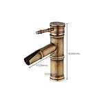 Lever Handle Vanity Faucet Country Low Arc Faucet Single Hole Basin Faucet