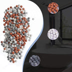 Modern Handheld Shower Head Round Filter Ball Spray Head in Silver