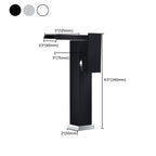 Basin faucet lever handle waterfall outlet bathroom fixture