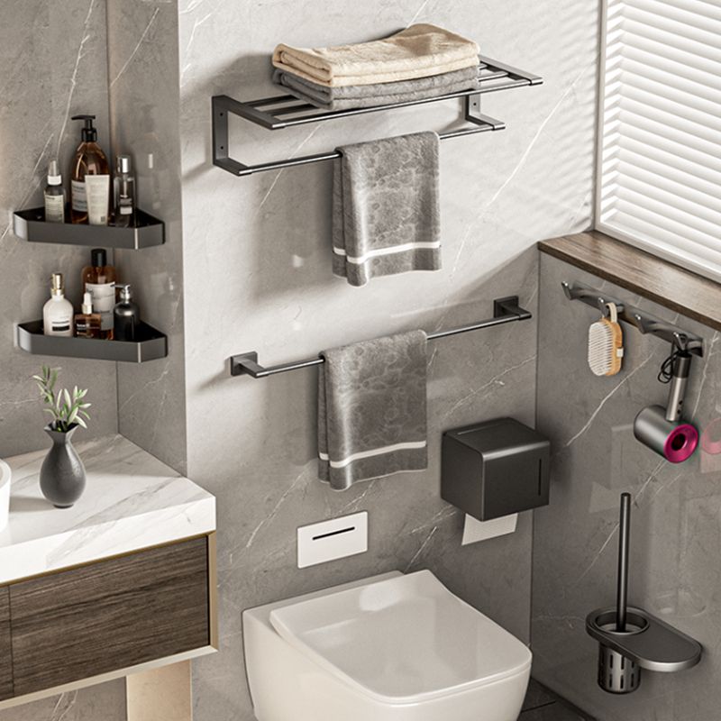 Modern bathroom accessory set Bathroom shelf Towel bar gray bathroom accessory set
