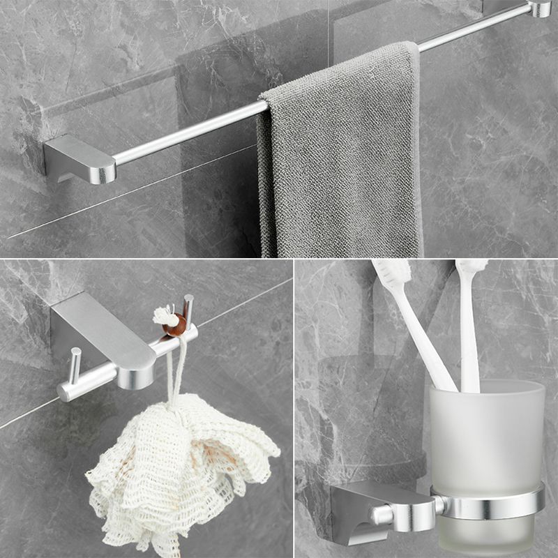 6-piece Chrome Bathroom Accessory as Individual Piece or as Set with Towel Ring Bar