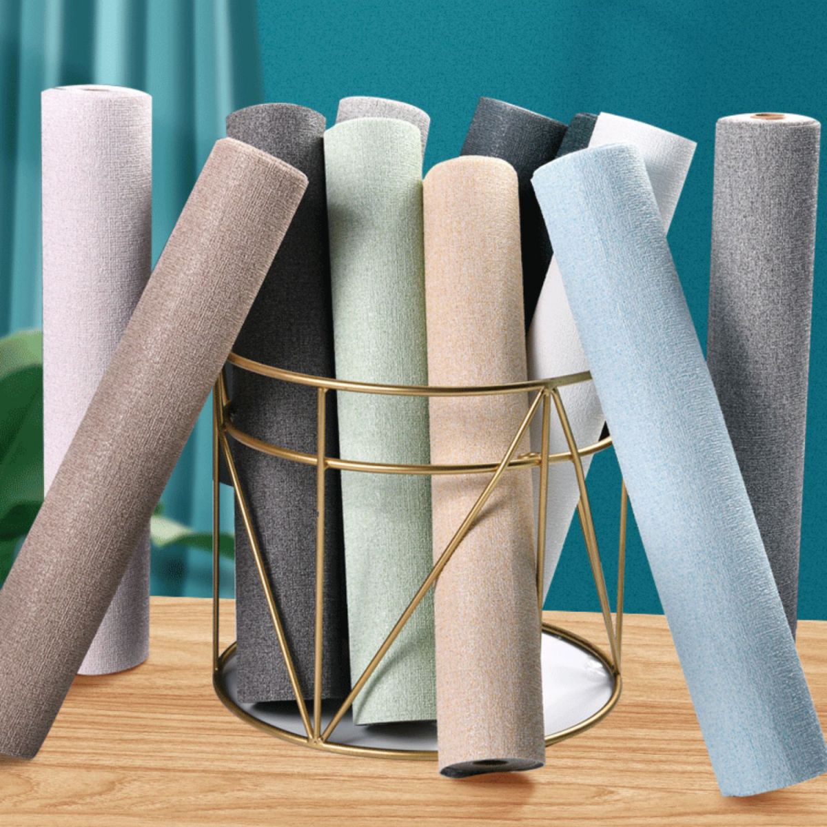 Modern Tin Back Wall Cladding Texture Linen Roll Wall Ceiling Panel