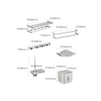 Modern Bathroom Accessories Set Silver Bathroom Shelf Towel Holder Bathroom Accessories Kit