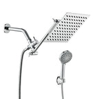 Wall Mounted Adjustable Shower Head Modern Square Metal Shower Head