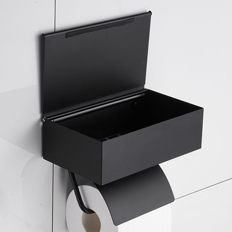 2-piece Stainless Steel Classic Bathroom Accessory Set Black & Chrome Paper Holder