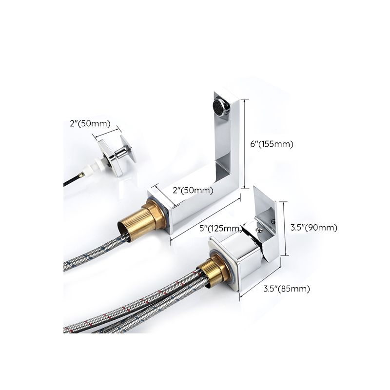 Contemporary Bath Faucet Trim Deck Mounted Low Arc Bathroom Faucet