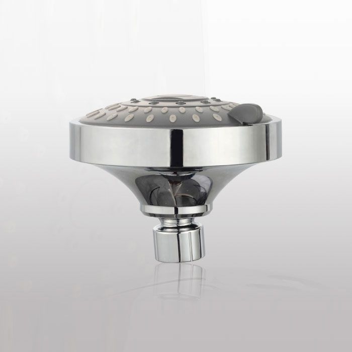 Modern Standard 5 Settings Shower Head Round Metal Adjustable Spray Pattern Shower Head