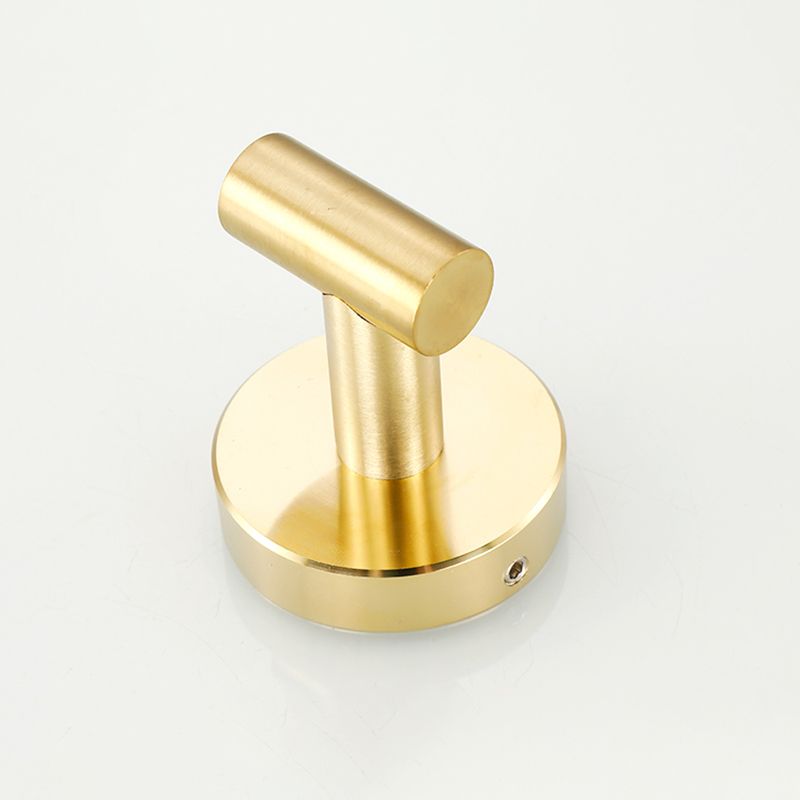Modern Bathroom Accessory Set Metal Coat Hooks in Polished Chrome/Gold