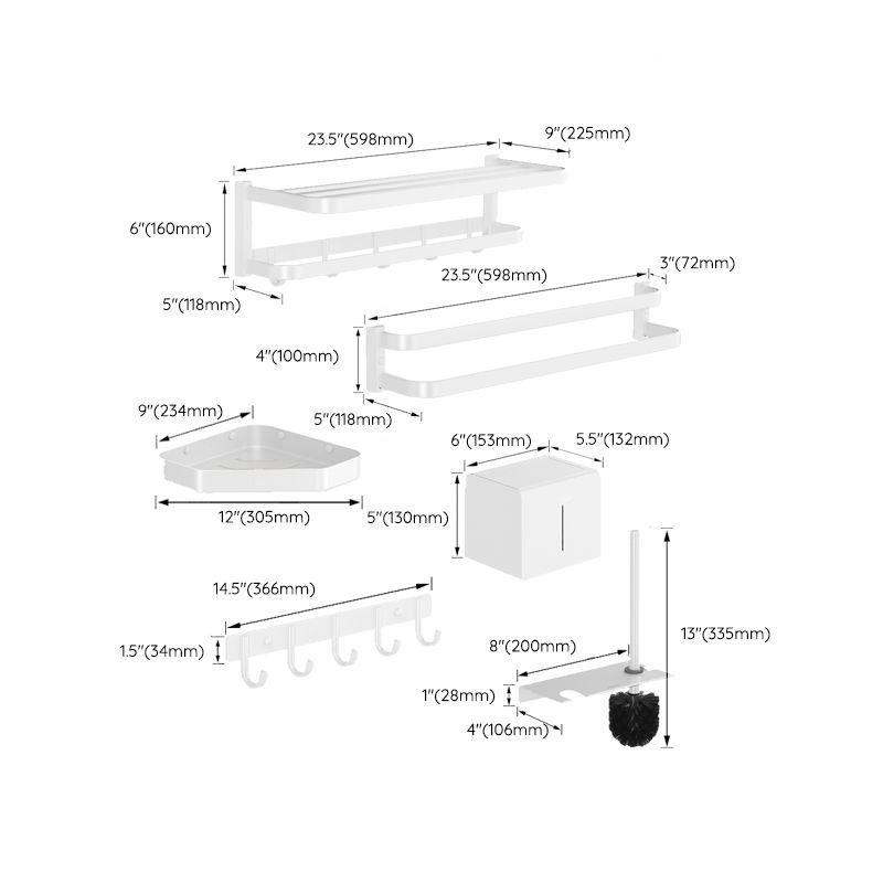 Modern Bathroom Accessories Set Paper Holder Bathroom Shelf Bathroom Accessories Kit