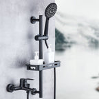 Brass Wall-Mounted Shower System Single Handle Shower with Lever Handle