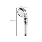 Modern Handheld Shower Head Round Filter Ball Spray Head in Silver