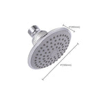 Round Shape Shower Head Modern Swiveling Wall Mounted Fixed Shower Head