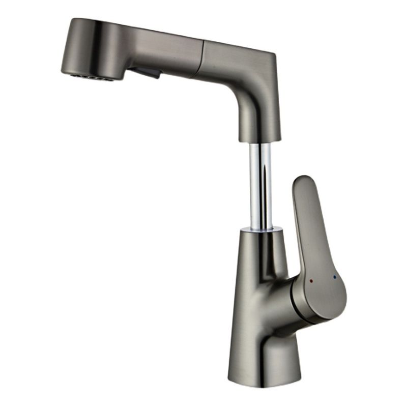 Pull-out Vessel Faucet Modern Sink Faucet with a Single Lever Handle