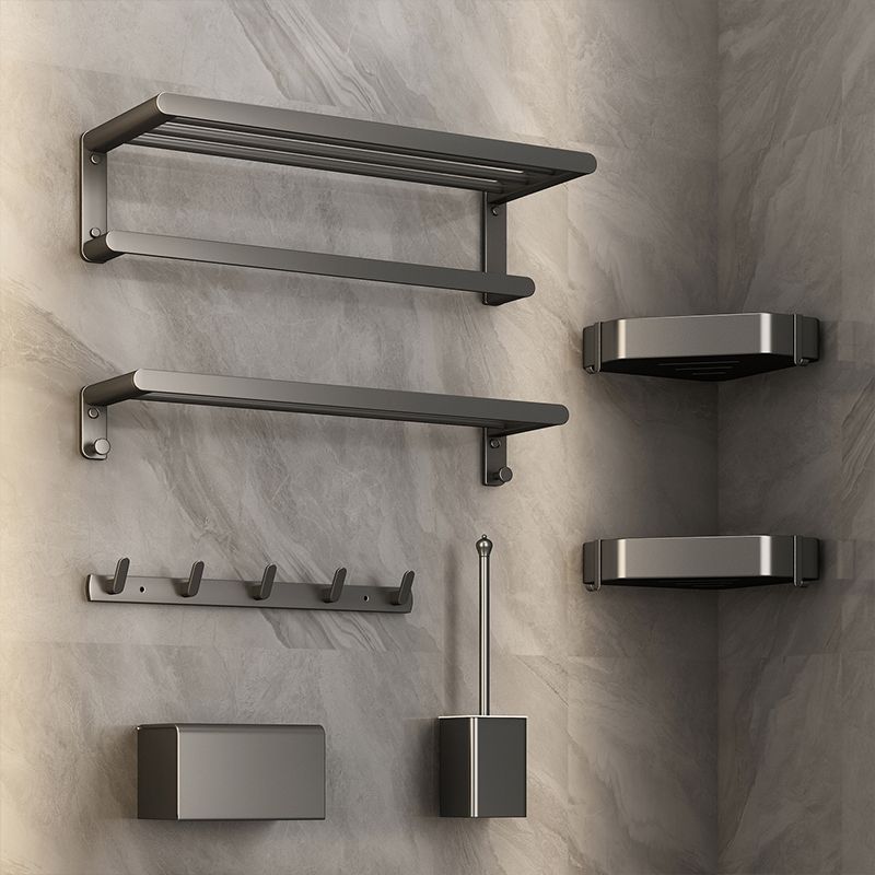 Matte Gray Bathroom Hardware Set Modern Bathroom Accessories Set