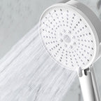Plastic Handheld Showerhead Round Hand Shower with Self-Cleaning