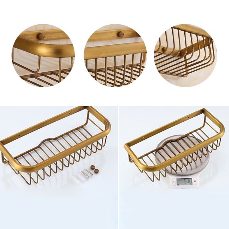 4-piece traditional bathroom accessory set Gold Brass bathroom accessory hardware set