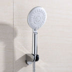 Silver Shower Head Combo Metal Modern 5 Spray Pattern Shower Heads