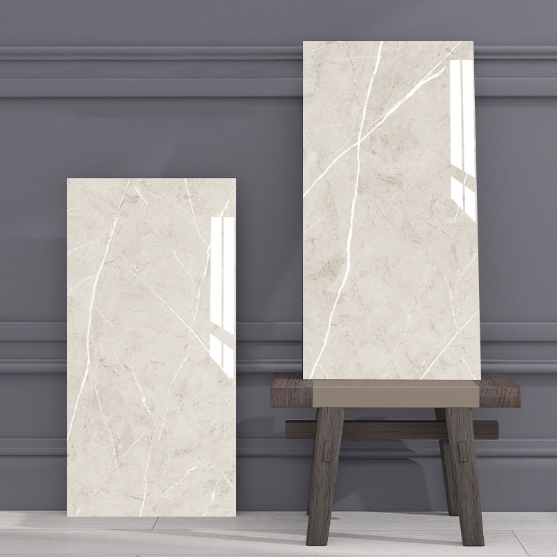 Modern Peel-and-Stick Back Wall PVC Rectangular Wall Tile for Kitchen and Bathroom