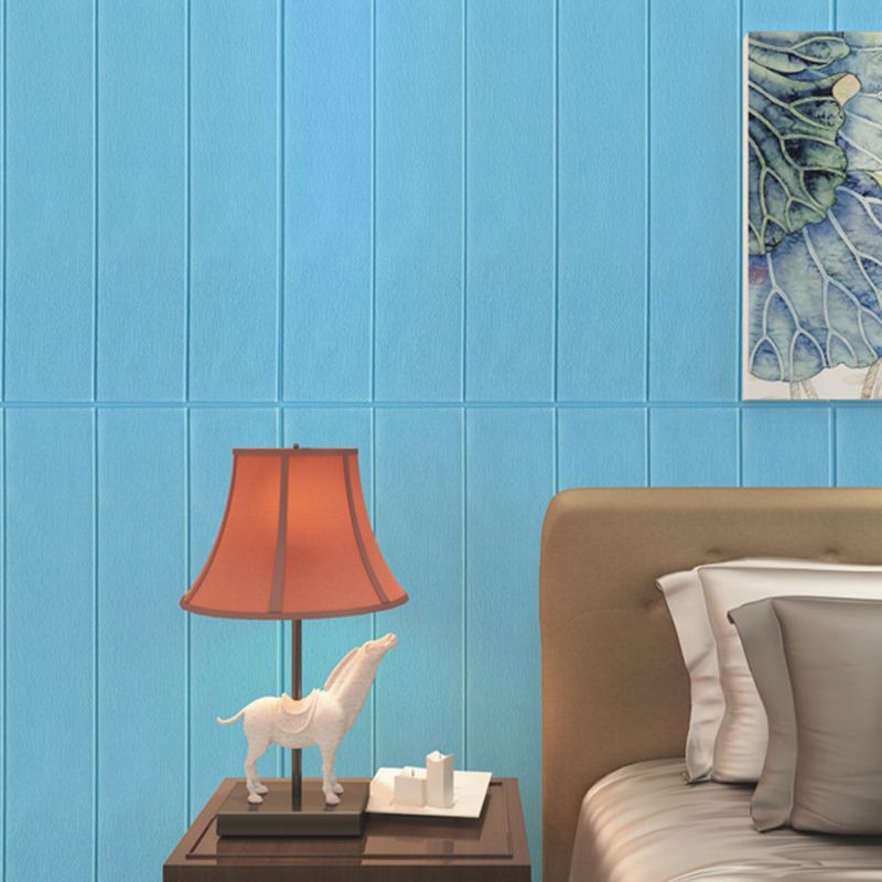 Modern Wood Paneling Smooth Wall Indoor Wood Planks Set of 2