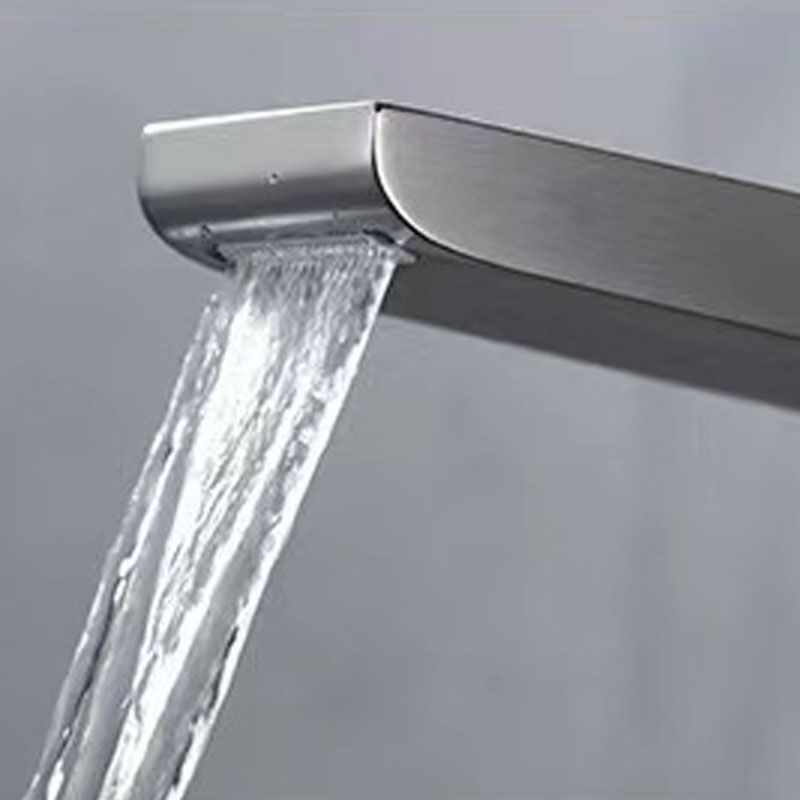 Modern vessel faucet brass lever waterfall spout sink faucet