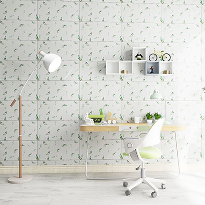 Modern rectangular Peel and Stick backsplash tile PVC wallpaper