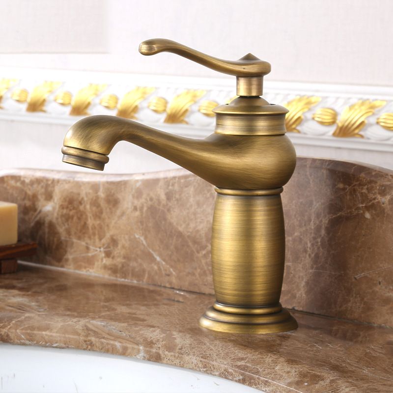 Low arch country vessel faucet single lever brass faucet for bathroom