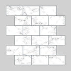Peel and Stick Wall Tile Water Repellent Rectangle PVC Peel & Stick Subway Tile