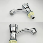Modern Bathroom Faucet Chrome Knob Handle with Water Hose Basin Faucet