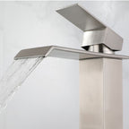 Industrial Faucets Faucet Stainless Steel Lever Handles Waterfall Spout Bathroom Faucet