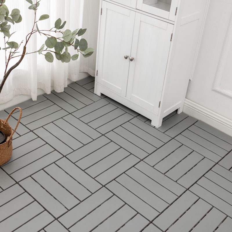 30 cm X 30 cm 4-Slat Square Deck/Patio Floor Tiles Snap Fit Installation Floor Tiles