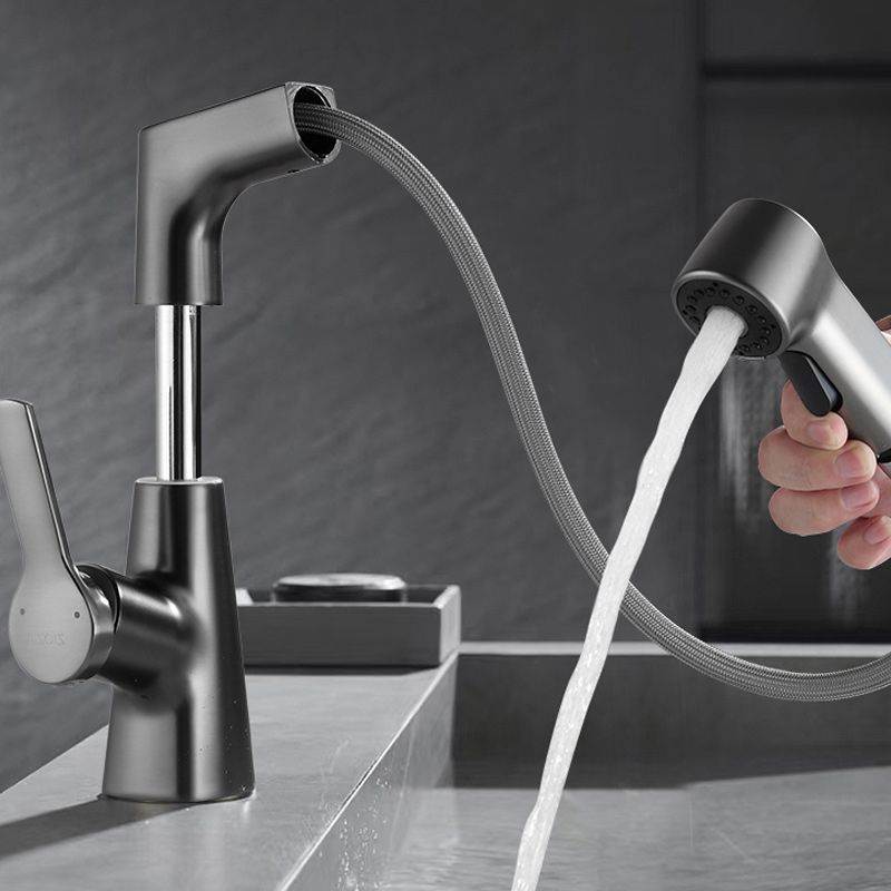 Swivel Spout Sink Faucet Brass Bathroom Low Arc Mixer