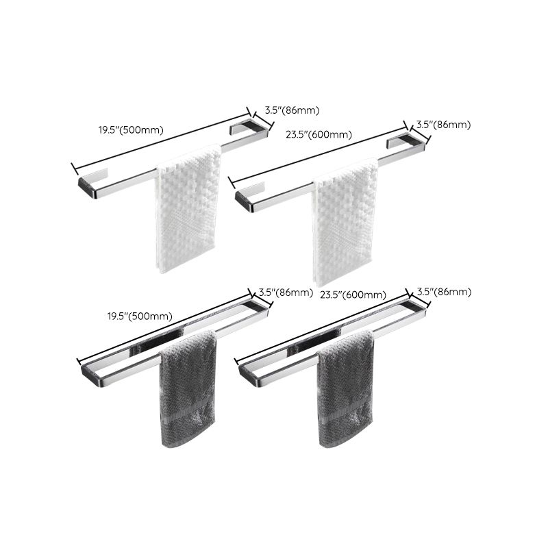 5-piece modern bathroom accessories as single item or in set Polished chrome bathroom set