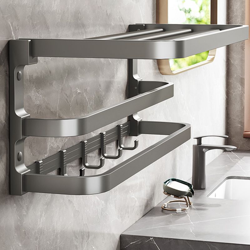 Traditional bathroom accessory as a single piece or in a set in gray