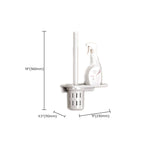Contemporary bathroom accessory set made of matte stainless steel-aluminum with bathrobe hook/bath shelf