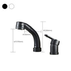 Modern Style Sink Faucet Copper Handle Low Arc Pull-Out Sink Faucet