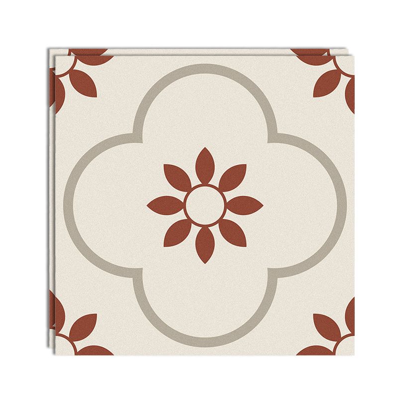 Peel & Stick Vinyl Floor Lightly patterned vinyl floor with straight edge