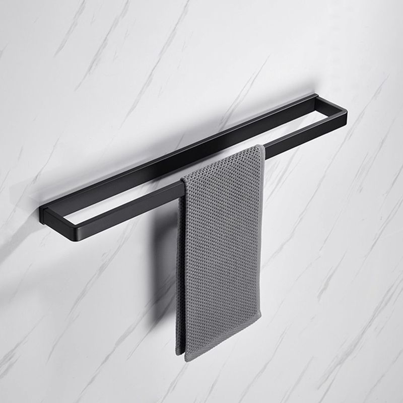 Matt Black 5-piece modern bathroom accessory as a single item or as a set with towel bar