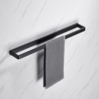 Matt Black 5-piece modern bathroom accessory as a single item or as a set with towel bar