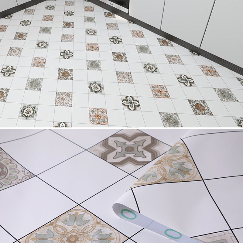 Modern vinyl floor planks for peeling and sticking Geometrically printed PVC flooring