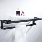 Modern Bathroom Hardware Set Bathroom Shelf Towel Bar Black Bathroom Hardware Set