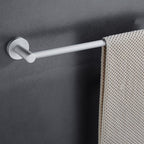 Silver Modern Bathroom Accessory Set with Bath Shelf/Towel Rack & Bathrobe Hook