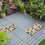 Square Click Paver Tiles Striped Pattern Tiles